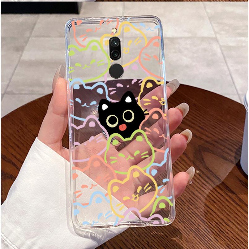 Back Cover For Xiaomi Redmi 8 8A Case Clear Luxury Cute Love Rabbit Cool Funny Pattern Transparent TPU Soft Silicone Phone Case
