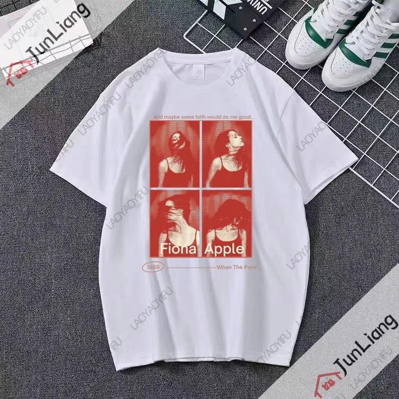 

Fiona Apple Fetch The Bolt cutter album printed pattern Tshirt Hiphop streetwear Summer Harajuku shirt top S