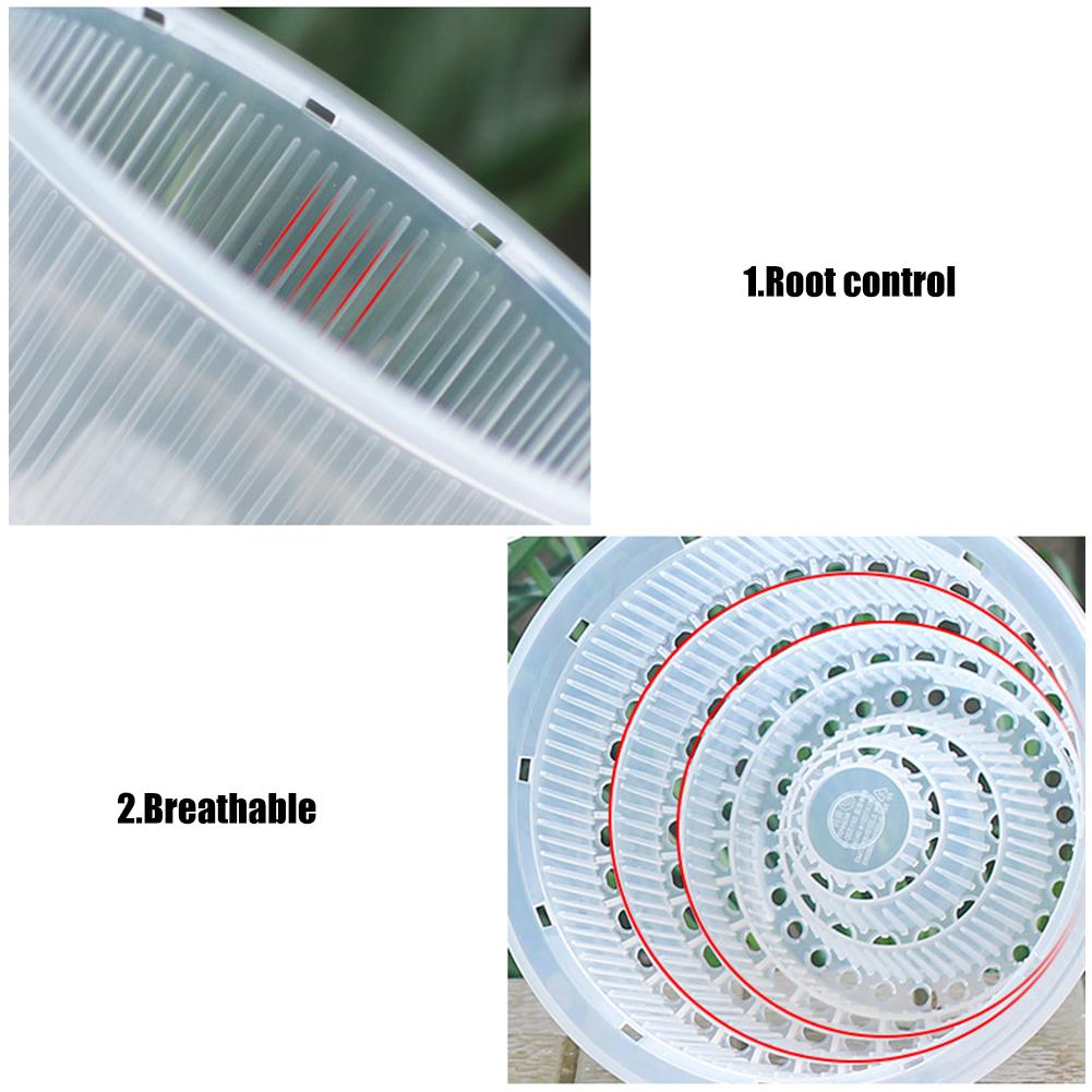 Indoor Flower Orchid Transparent Root Control Pot Gardening Plastic Container Planter Home Gardening Decoration