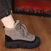 Plush Martin boots thick-soled snow boots women's winter new plush warm high-top casual mother cotton shoes