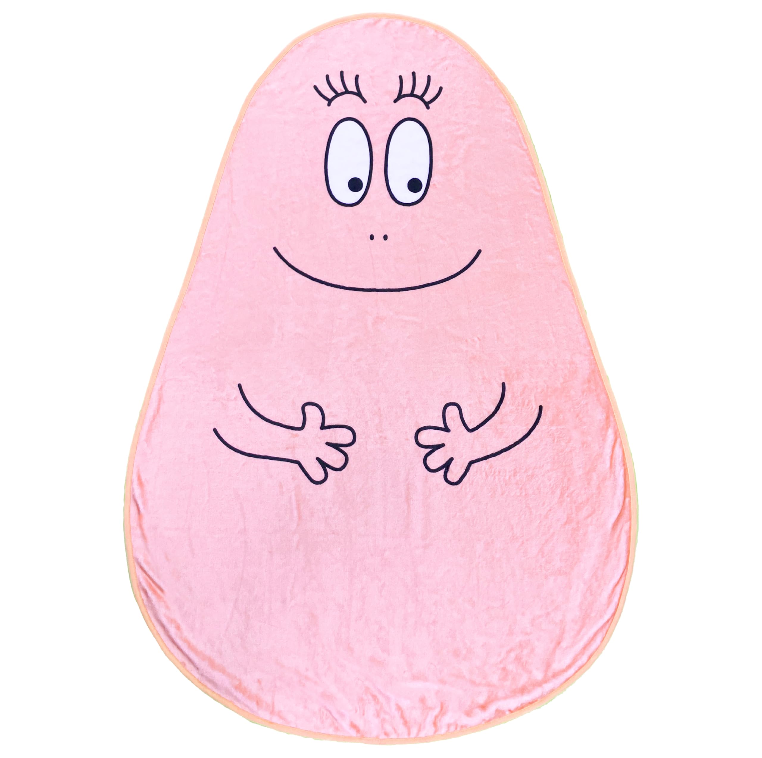 

Barbapapa pink cartoon character soft fleece single size for summer and pink die-cut blanket, shape, fabric, microfiber, lightweight, warm, розовый