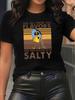 All These Flavors Print TShirt Short Sleeve Crew Neck Casual Top for Summer Spring Womens Clothing Ladies TShirts