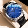 OPK Quartz Watch Stainless Date Perfect for High School Office Gift Blue Men's - Simple, Popular, Stylish, Fashionable, Steel, Waterproof, Classic,