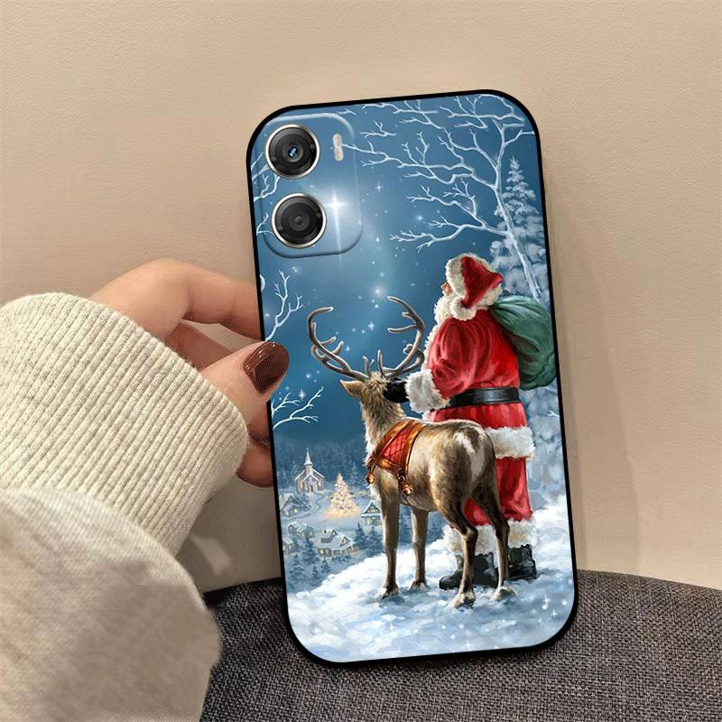 Christmas Painted Case For Motorola Moto G06 G56 G86 Power G66j G66y E14 E15 G05 G15 Edge 50 Neo Ultra Soft TPU Silicone Cover
