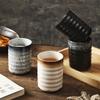Ceramic teacup, large cup, restaurant water cup, household pottery cup, mouth cup, sushi shop water cup, large capacity