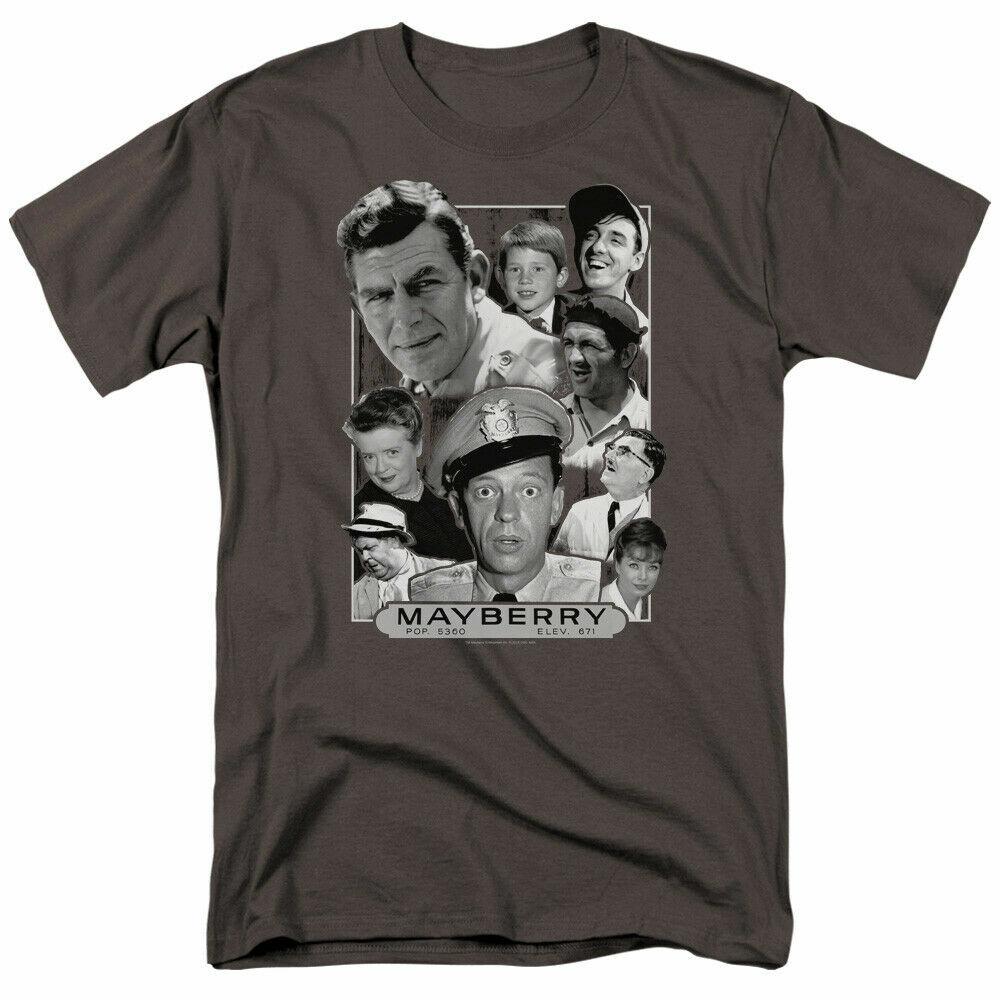 Andy Griffith Show Mayberry T Shirt Mens Licensed Classic TV Show Merch Charcoal XXL