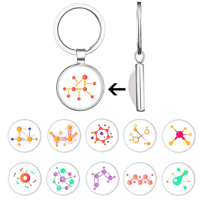 

Creative Element Symbol Keychain Pendant in Alloy with White Background