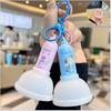 Creative Cartoon Capybara Toilet Light-Up Keychain - Cute Rotating Small Pendant for Backpacks