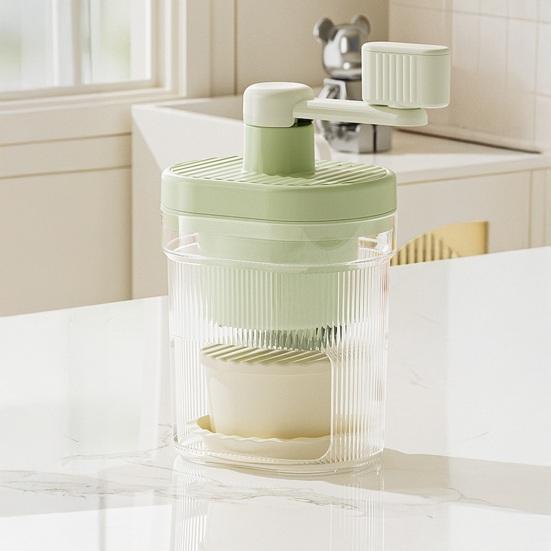 Tritaghiaccio a Manovella Lame in Acciaio Inossidabile Macchina Fai-da-te per Granita Estiva Macchina Manuale per Neve Artificiale Shaved Ice Essenziali per Cucina di Casa e Bar
