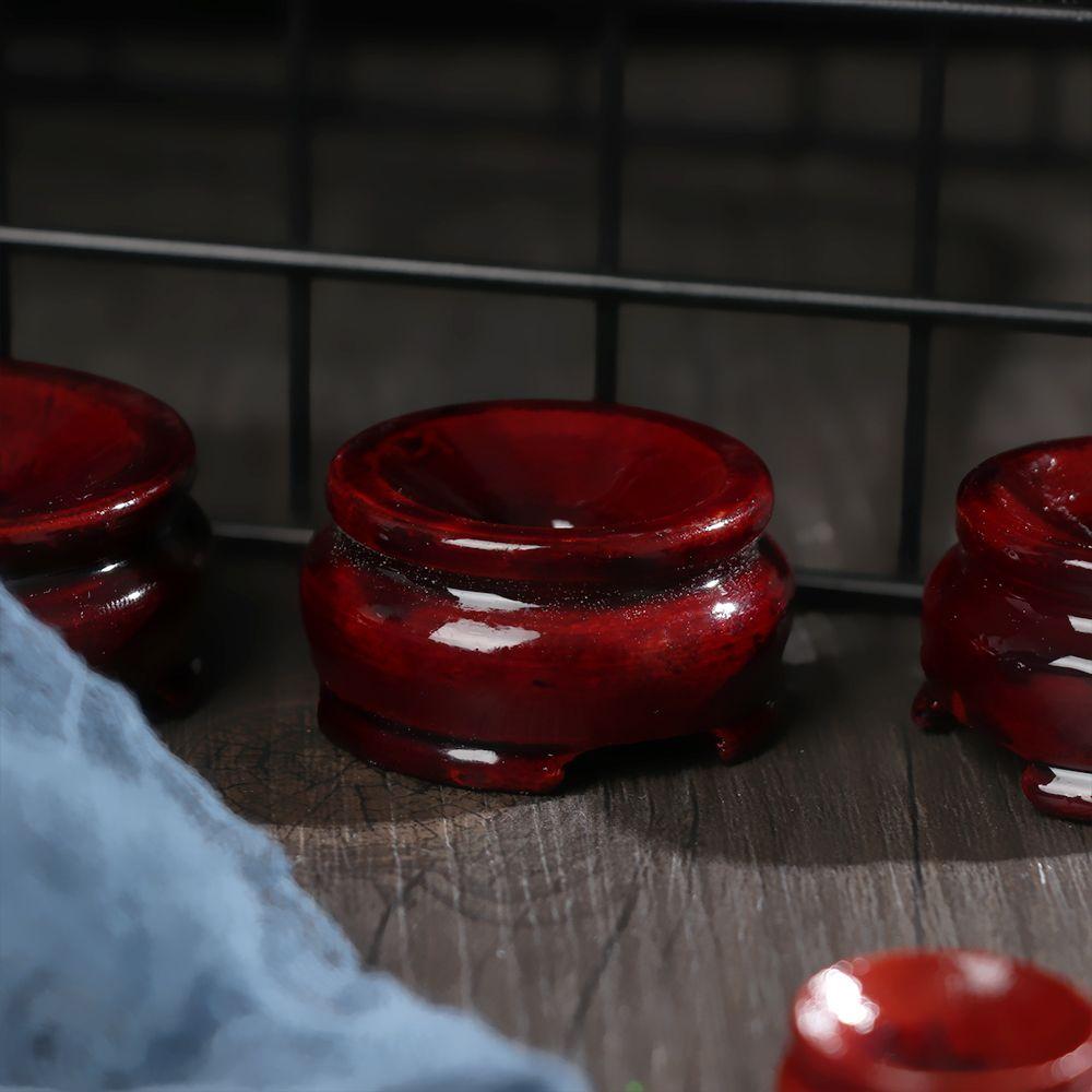 Retro Desktop Ornament Home Decoration Miniature Display Stand Crystal Ball Base Wood Holder Statue Pedestal