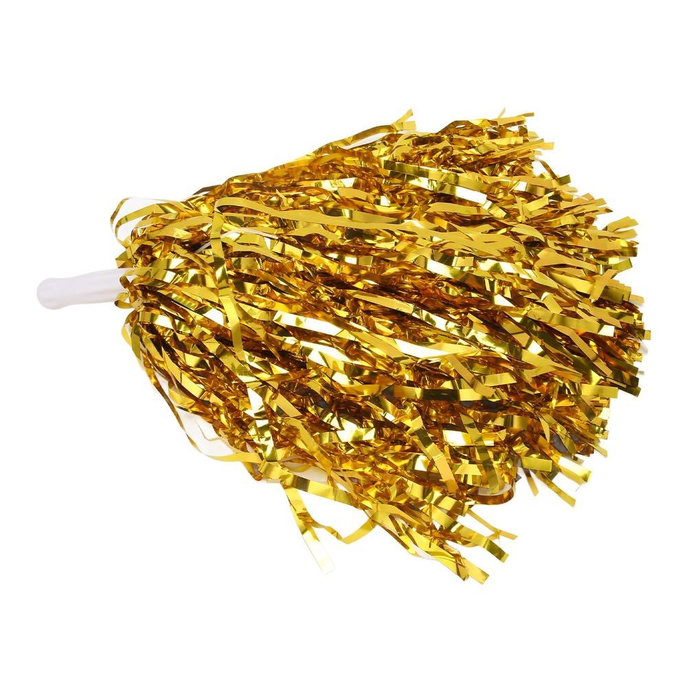 20PCS PET Cheering Hand Flowers Handle Cheerleader Pompoms Cheerleading Pom Poms For Sports Party
