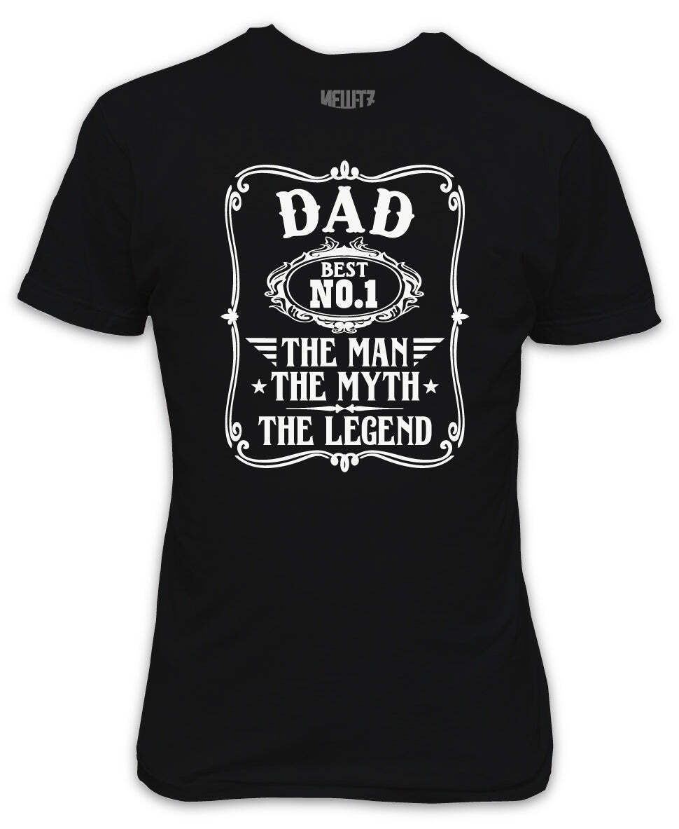 Best Dad Number 1 Black T-Shirt Jack Daniels style whiskey Fathers Day Gift XXL