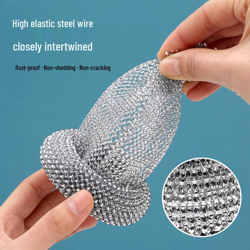 Velký kartáč z nerezové oceli s rukojetí pro čištění kuchyně