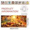 A Thanksgiving garage door banner with autumn fruits and pumpkins in the Harvest Festival studio background