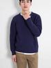 Ma Jia Four-Corner Pullover Sweater - Round Neck, Loose Fit, Long Sleeve