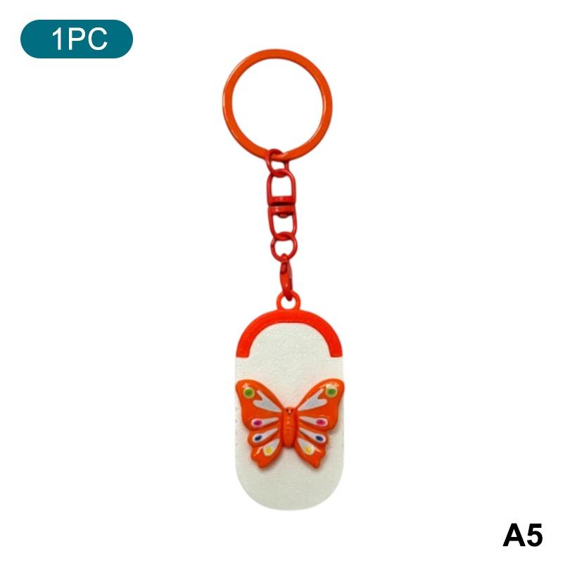 Portable Pill Case With Keychain Mini Pill Organizer Daily/Travel/Office Medicine Box Multifunctional Small Item Storage Box