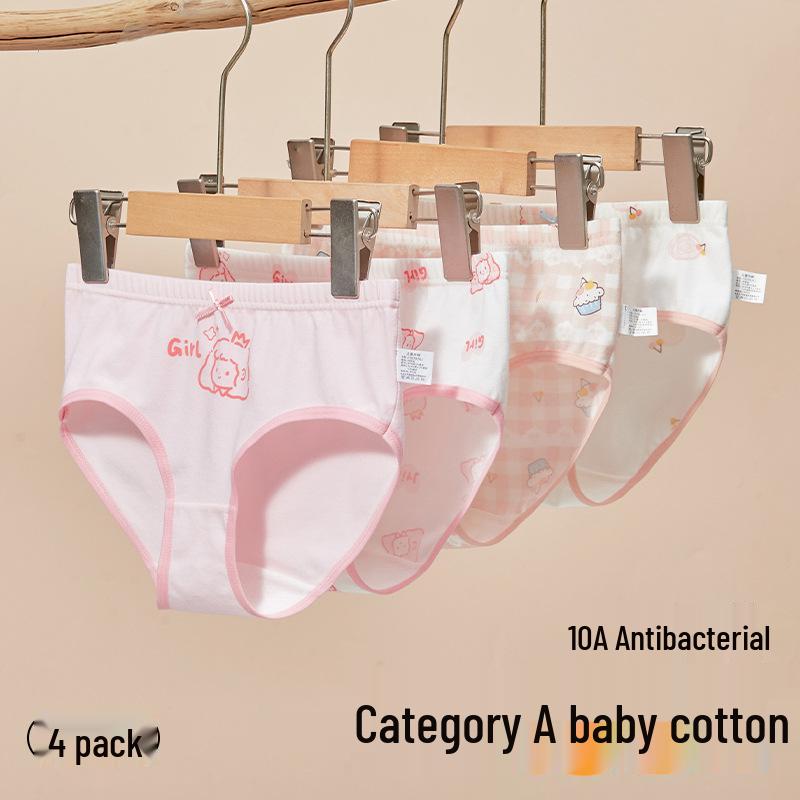 Girls' Pure Cotton Summer Underwear - Comfy, Non-Pinching Design for Toddlers