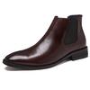 Men's Classic Retro Leather Chelsea Boots Men Ankle Boot Mens Casual British Style Short Boots High-Top Shoes