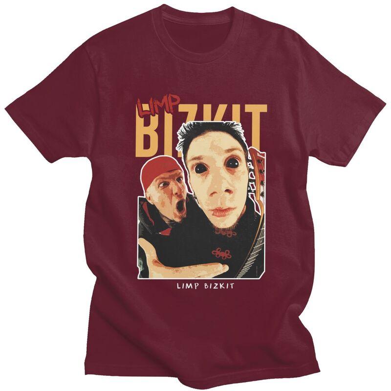 Custom Mens Bizkits Heavy Metal Rap Limp T Shirt Short Sleeves Cotton Tshirts Handsome Tshirt Casual Tees Slim Fit Clothes