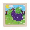 9-Piece Wooden Cartoon Animal Transport Jigsaw Toy for Early Education