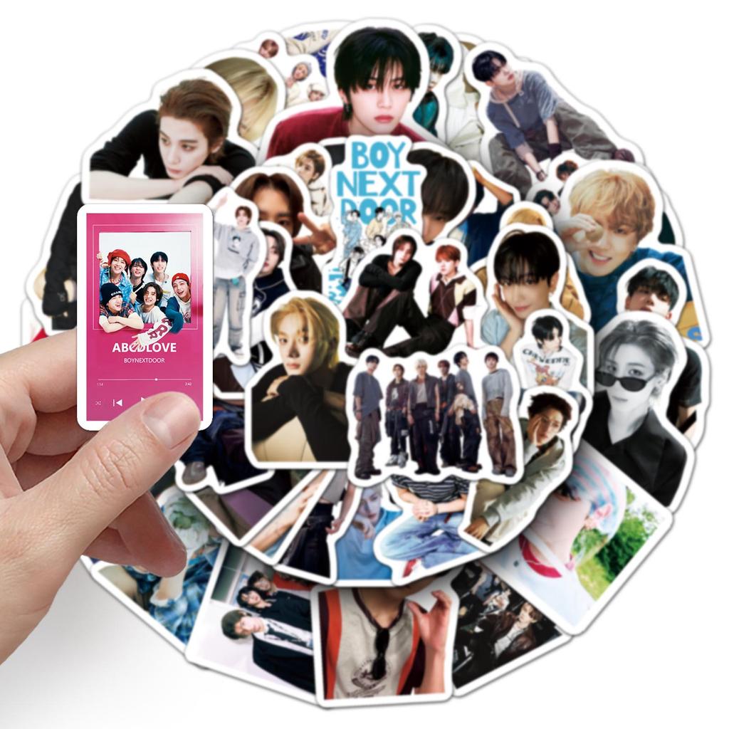 BOYNEXTDOOR Star Singer Waterproof Stickers: 50 Sheets of Korean Boy Group Idol Decor for DIY and Suitcases