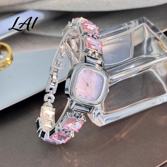 Rhinestone Band Ladies Watch Square Dial Women Bracelet Watch Luxury Strap Analog Daily Casual Wear Wrist Fashion Accessories