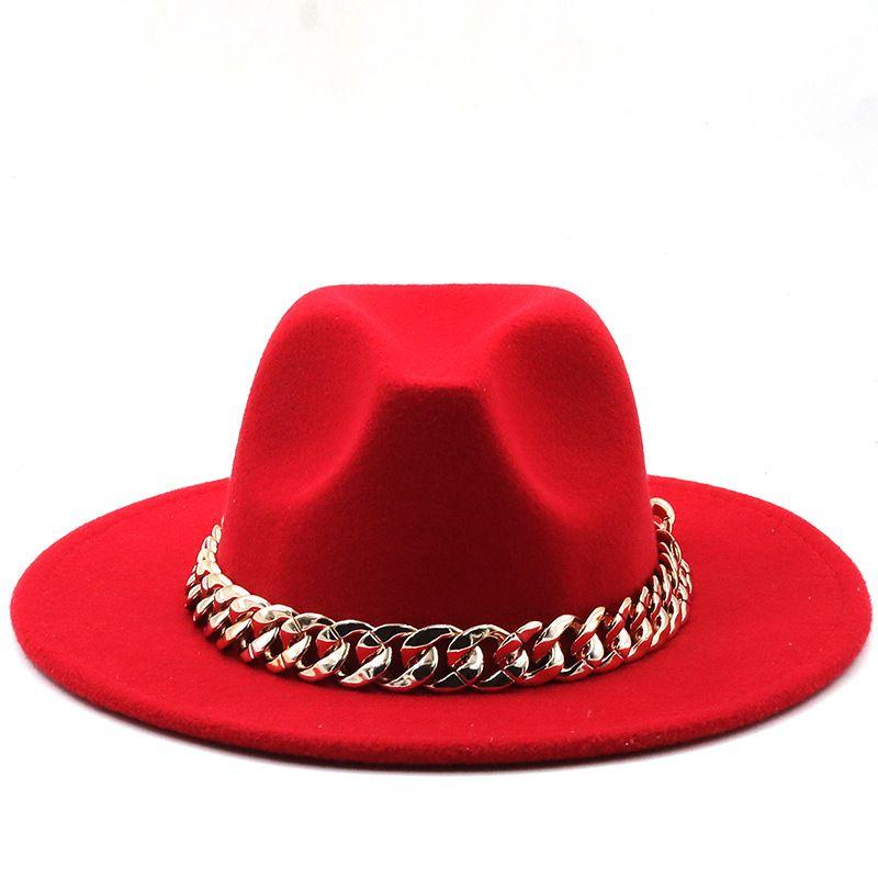 Winter Men's Woolen Jazz Hat New Large Eave Hat Fashionable Flat Brimmed Top Hat