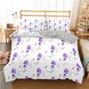 Lavender Duvet Cover Set Purple Romantic Theme Beautiful Flowers Polyester Comforter Cover King Queen Size for Girls Women Kids
