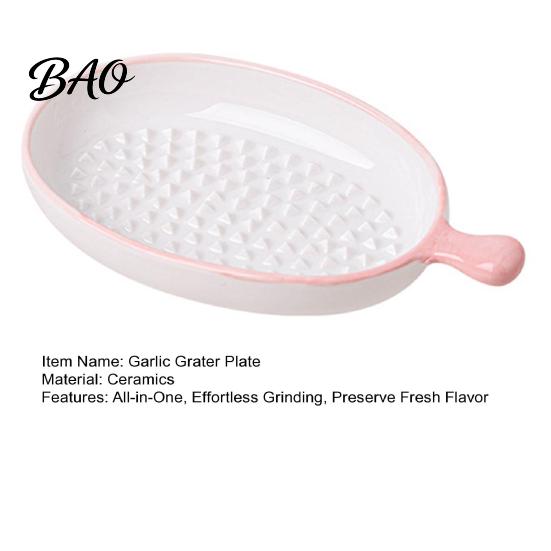 Herb And Spice Grinder Ceramic Garlic Grater Plate for Food Prep, Multifunctional Ginger Mincer Dish, Non Slip Masher Bowl Cheese Nutmeg Paste Maker