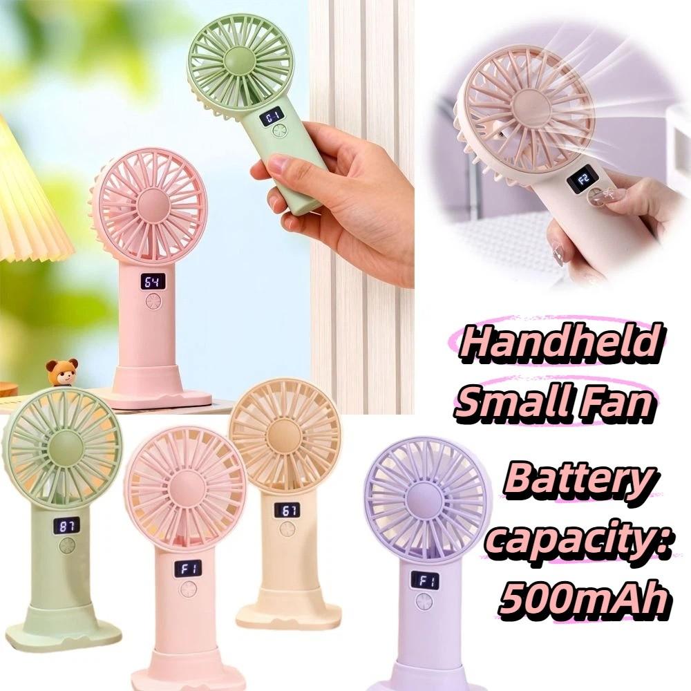 Compact Digital Display Fan Stable Base USB Rechargeable Fan Portable Desktop Fan  Gift Giving