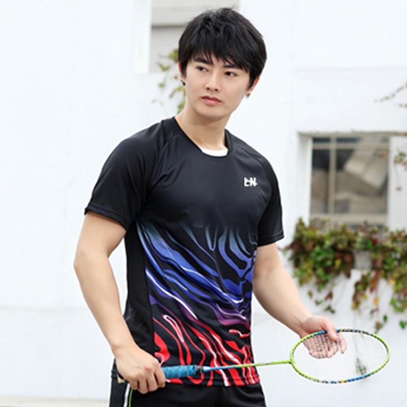 Unisex Badminton T-Shirt Kurzarm Schnelltrocknend Sport T-Shirt Training Wettkampf