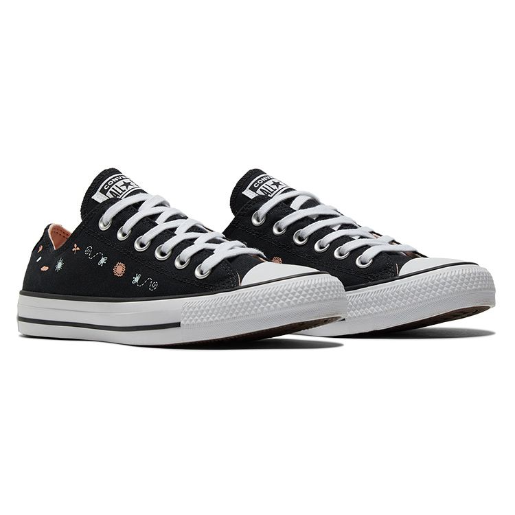 Converse All Star Lace-Up Durable Low-Top Canvas Sneakers Unisex Sneakers Black A03520C