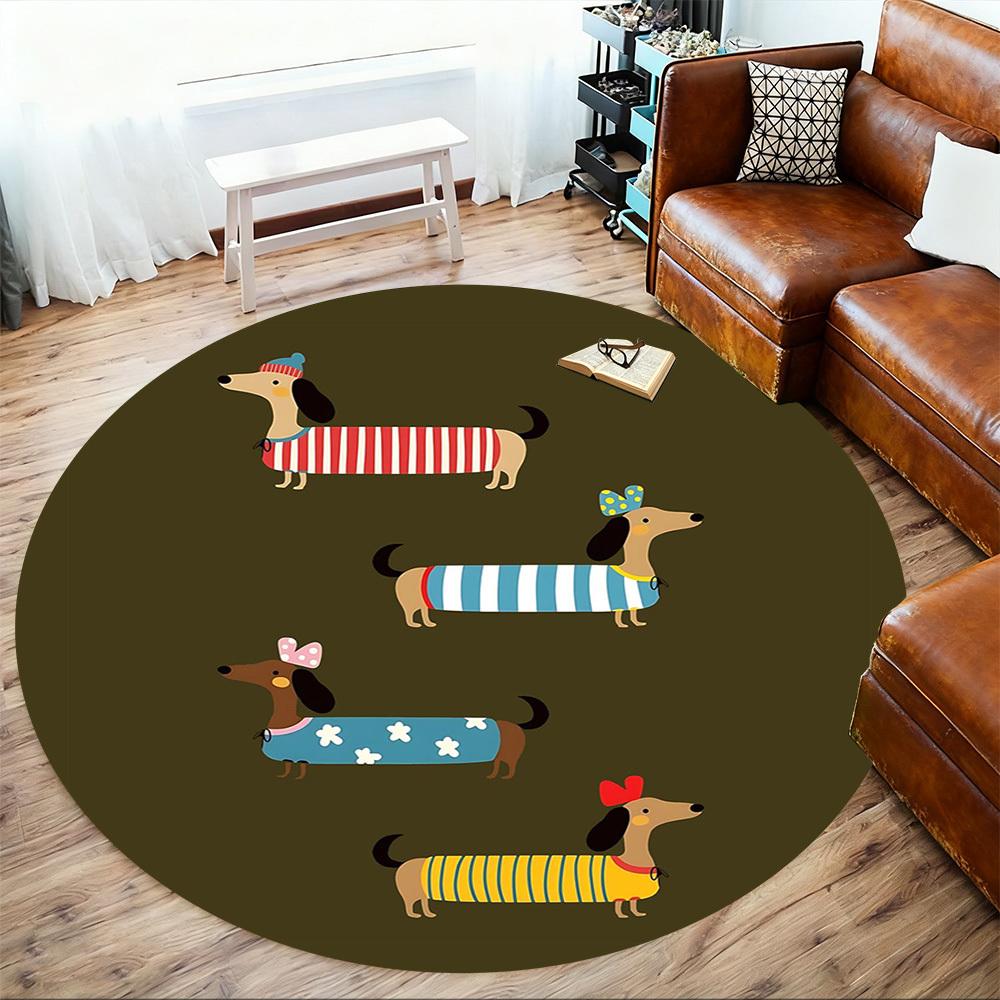 1pc sausage dog clothes Round Chair mat Area Rug - Non-Slip, Floor Mat for Office, Bedroom, and Indoor Decor c1125108