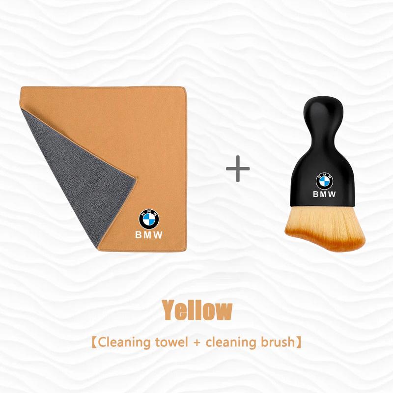Car Soft Brush Tool Dust Remover Suede Fleece Microfiber Wash Towel For BMW 1 2 3 4 5 7 Series X1 X3 X4 X5 X6 X7 F10 F20 F30 G20 GN2