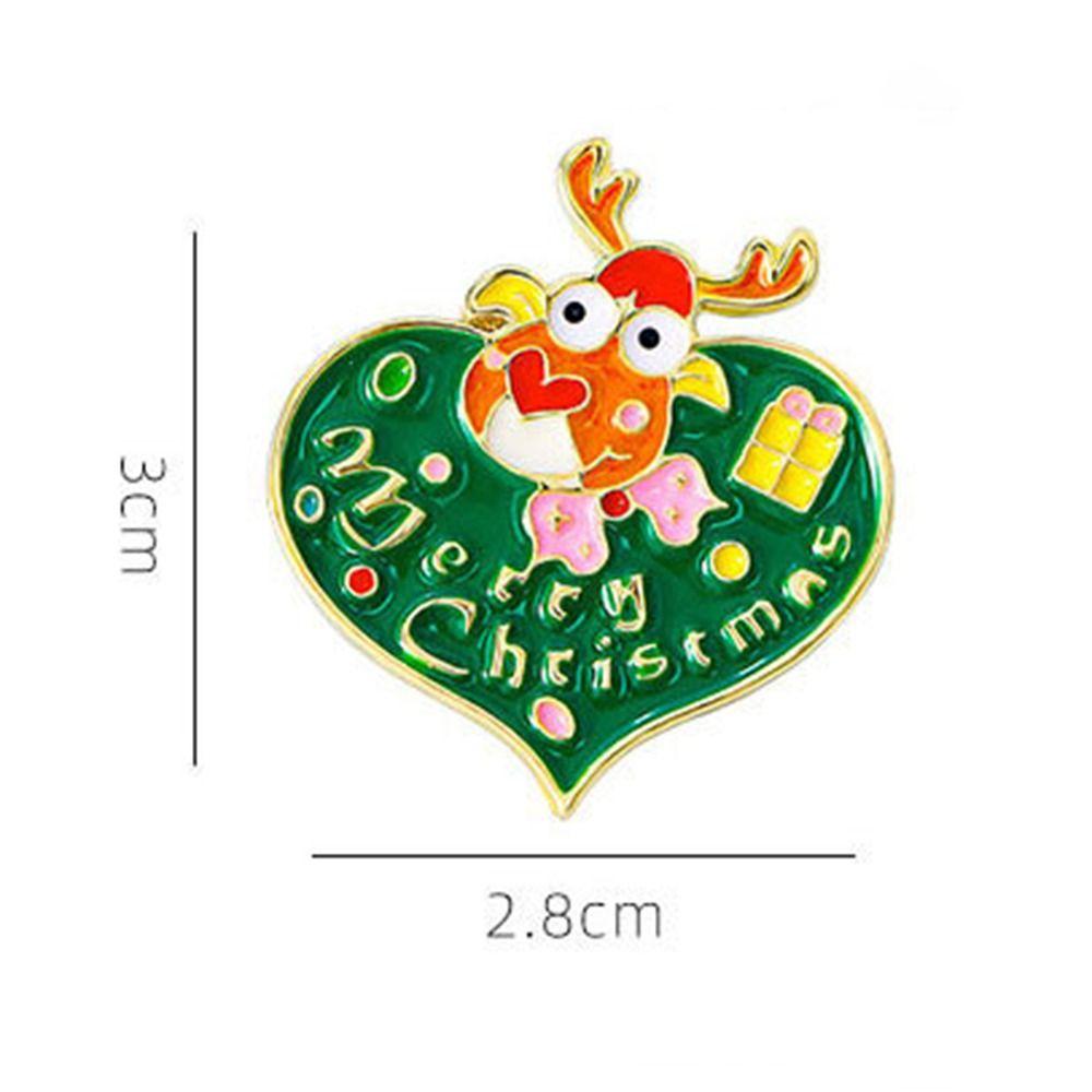 Elk Enamel Pins Cartoon Christmas Badges Pins Wholesale Xmas Brooch  Women