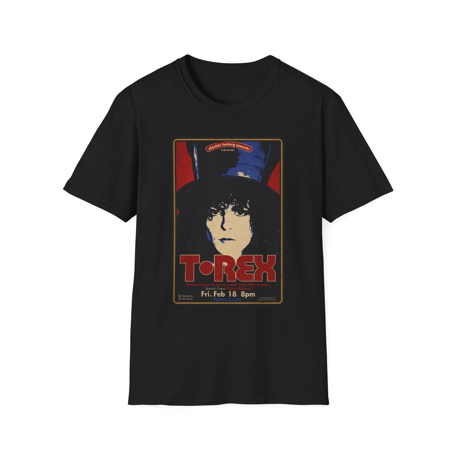 T-Rex Concert Poster T-Shirt | Dinosaur Band Poster Tee 4XL