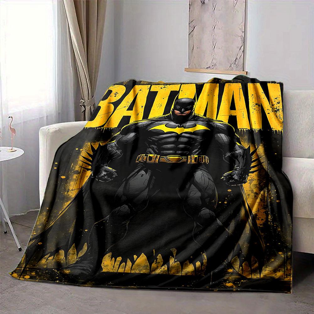 1 stuks Batman, Superhelden Deken Lichtgewicht Flanellen Plaid Voor Bank, Bed, Reizen, Kamperen, Woonkamer, Kantoor, Bank, Stoel, En Bed