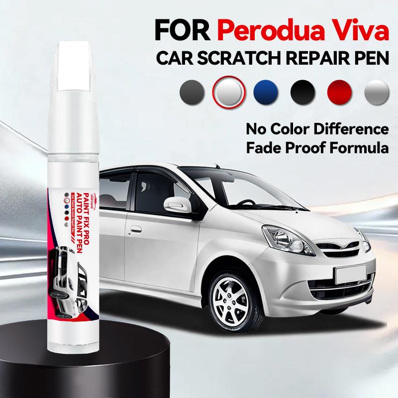 Fahrzeug zur exklusiven Nutzung Für 1990-2026 Perodua Viva Lackreparaturstift Ausbesserungsstift Kratzerentferner DIY Autozubehör Schwarz Weiß