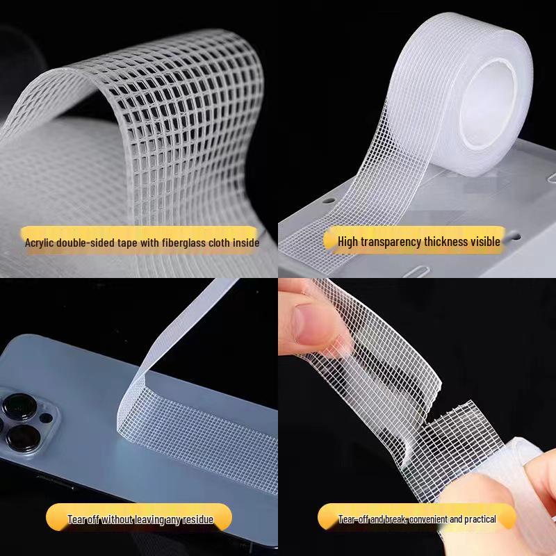 Grid Nano Removable Strong Adhesion Washable Transparent Acrylic Double-Sided Tape