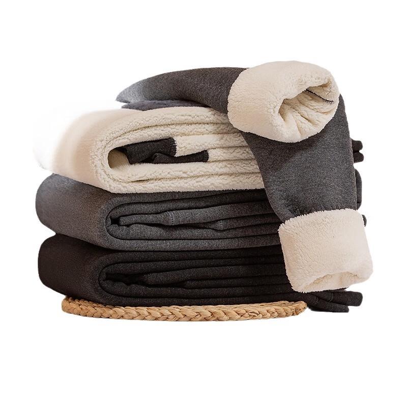 Men's Fleece-Lined Thermal Pants with Knee Protection