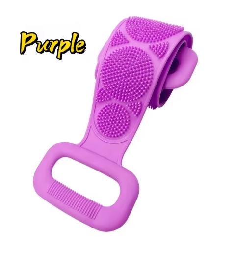 Silicone body sponge exfoliating back scrubber for peeling, massaging, relaxing, full body bathing tools for both men and women