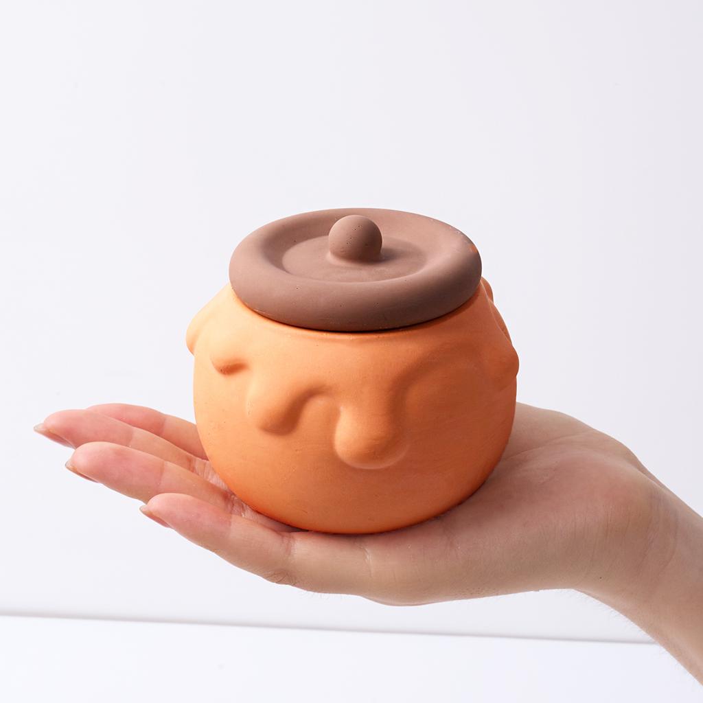 3D Honey Candle Jar Silicone Mold DIY Handmade Jewelry Storage Box Craft Making Plaster Resin Flowerpot Casting Molds Home Decor