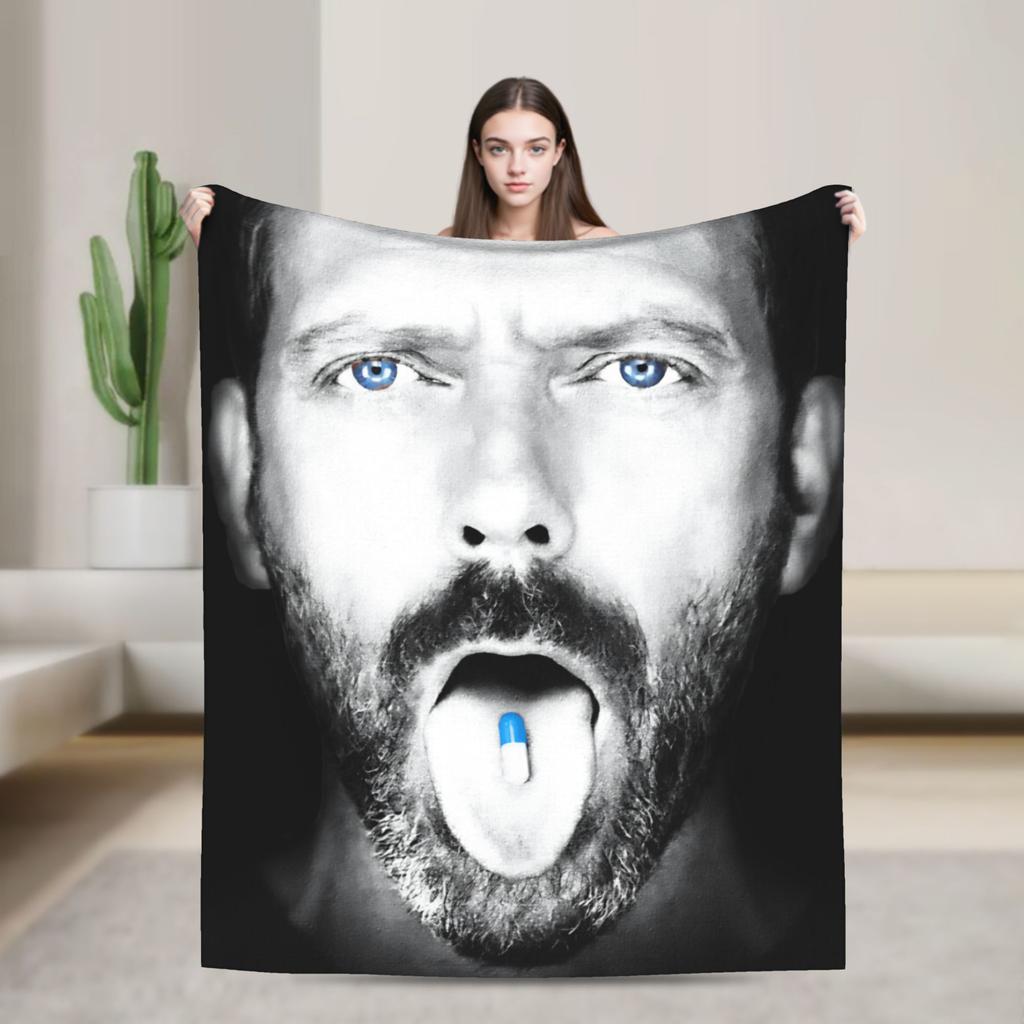 Doctor House Blanket Soft Fluffy Plush Throw Blanket For Students Couch Chair Sofa Bed Flannel Bedspread Bed Cover