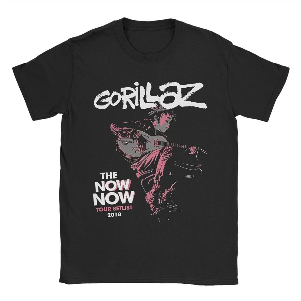 Printed Tshirt of The Rock Band Gorilaz Suitable for Both Unisex and Women Casual Shortsleeved Clothing