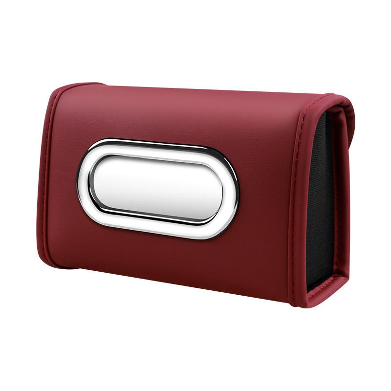 Car Tissue Box Holder Pu Leather Car Center Console Armrest Napkin Box, Hanging Multi-Functional Tissue Box, Tissue Bag