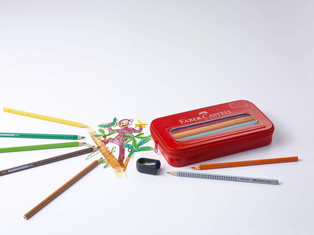 ColorGrip Watercolor Sketch 112452 Faber-Castell Pencils, 16-Color Set, Jungle,