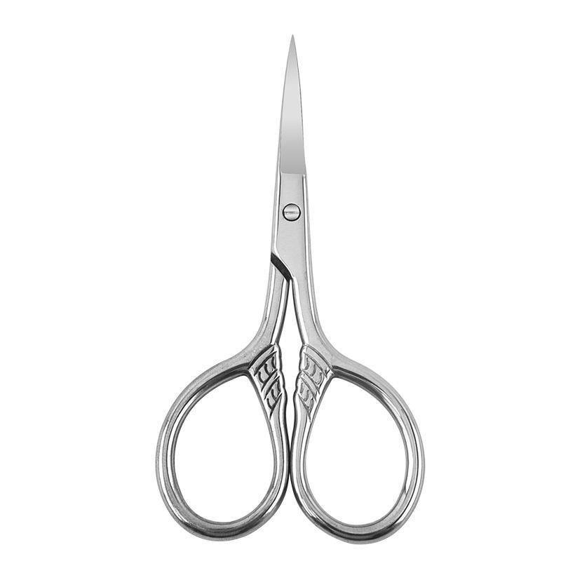 Stainless Steel Eyebrow Trimmer, Elbow Eyebrow Scissors, Makeup Scissors