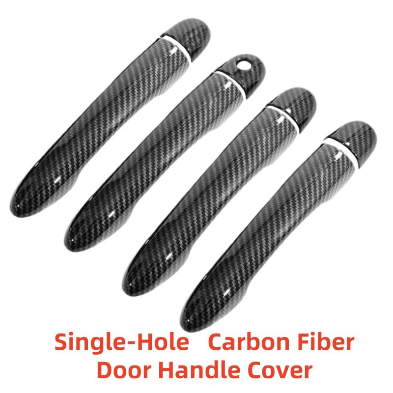 Carbon Car Accessory Door Handle Cover Trim Paste Style 2005 2006 2007 2008 2009 2010 2011 2012 Chrome For Renault Clio MK3