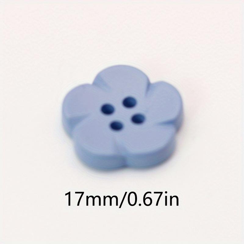 100pcs Mixed Color Plastic Flower Buttons 17mm/0.67in, Assorted Cartoon Design for DIY Crafts, Sweaters, Cardigans, Shirts, Festive Gift Making