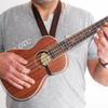 RightOn STRAPS Ukulele Strap, Width 2.5cm, Length 54-63cm, UKE HOOK, Brown
